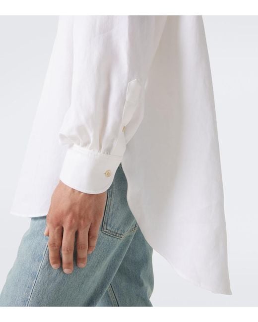 Valentino White Linen Shirt for men