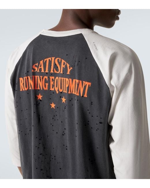 Satisfy Gray Mothtech Printed Cotton T-Shirt for men