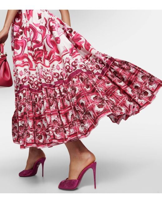 Dolce & Gabbana Pink Calf-Length Bustier Dress