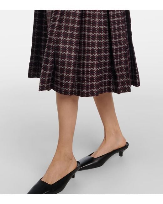 Robe Midi Chaney En Laine Melangee Emilia Wickstead en coloris Purple