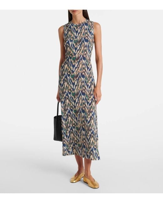 Vestido Midi Orla De Jersey Estampado Ulla Johnson de color Multicolor