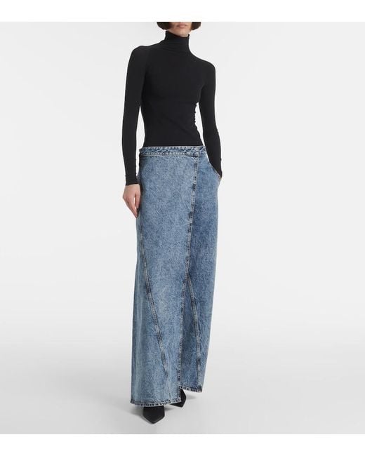 Alaïa Blue Jersey Top