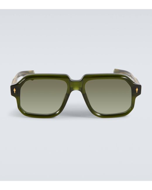 Jacques Marie Mage Green Challenger Square Sunglasses for men