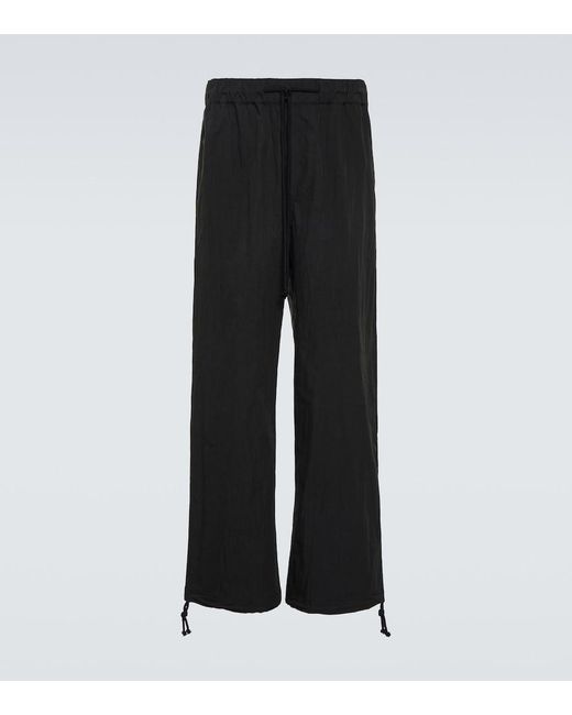 Commas Black Cotton-Blend High-Rise Pants for men