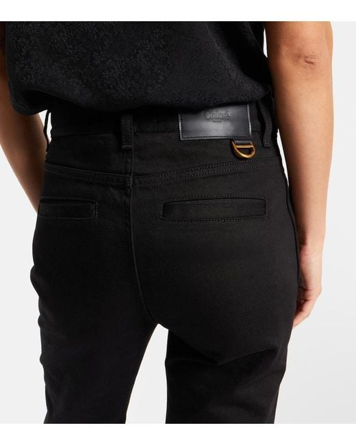 Chloé Black High-Rise Slim Jeans