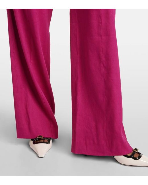 Pantalones flared Sunny de sarga Veronica Beard de color Pink