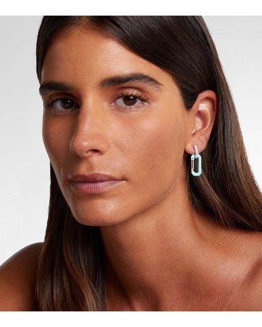 Eera Blue Chiara Small 18Kt Single Earring With Diamonds