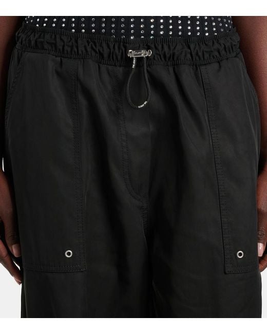 The Attico Black Technical Wide-Leg Pants