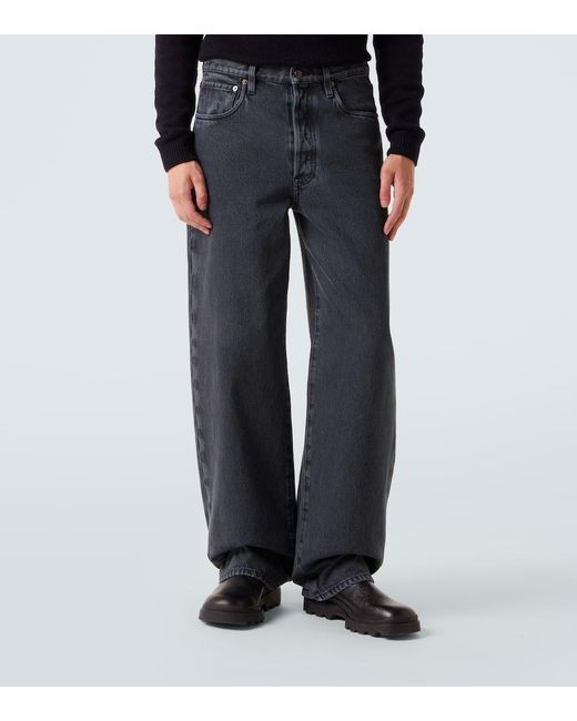 Prada Blue High-Rise Wide-Leg Jeans for men