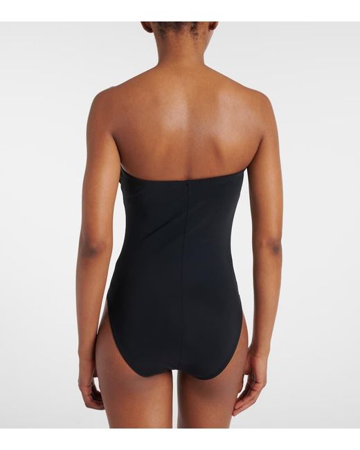 Banador Tess Con Aplique Floral Karla Colletto de color Black