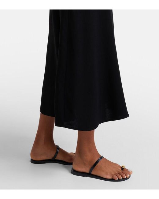 Asceno Black Jersey Midi Dress