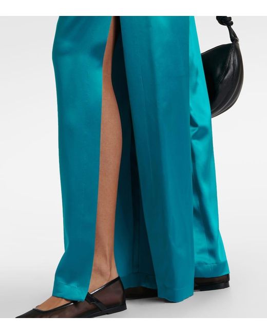 Pantalones anchos Elegante Fiesta de seda Max Mara de color Blue
