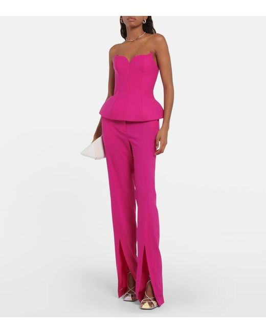 GIUSEPPE DI MORABITO Pink Mid-Rise-Hose Aus Einem Wollgemisch