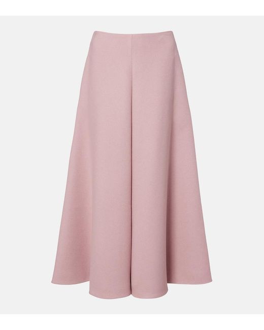 Dorothee Schumacher Pink Layered Coolness High-Rise Midi Skirt