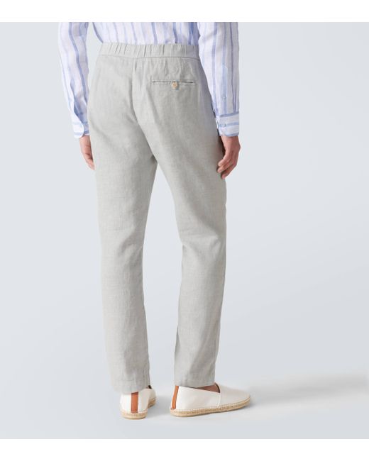 Pantalon droit Oscar en lin et coton Frescobol Carioca pour homme en coloris Gray