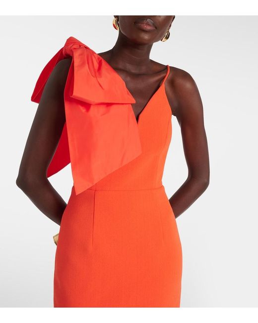 Rebecca Vallance Red Alani Bow-Detail Gown