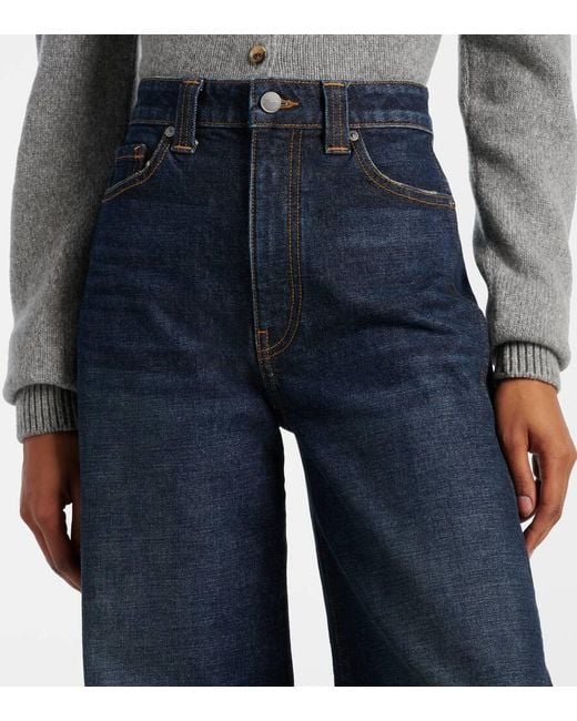 Khaite Blue Dane Wide-Leg Jeans