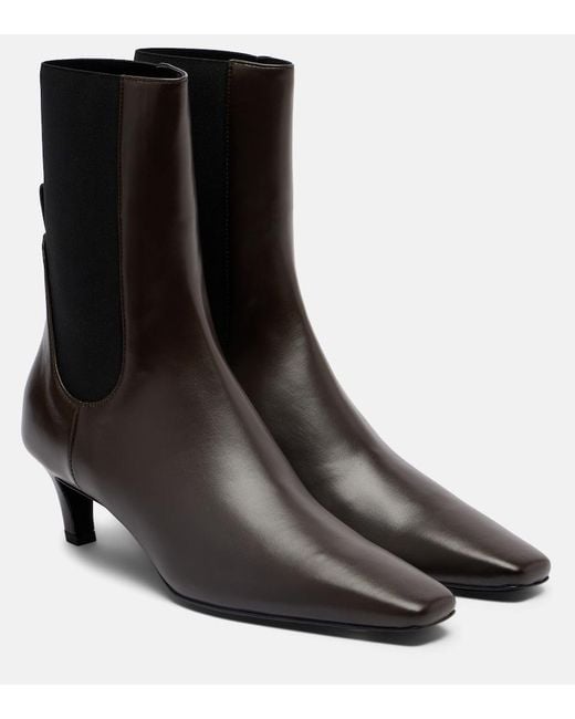 Totême Black 50 Leather Chelsea Boots