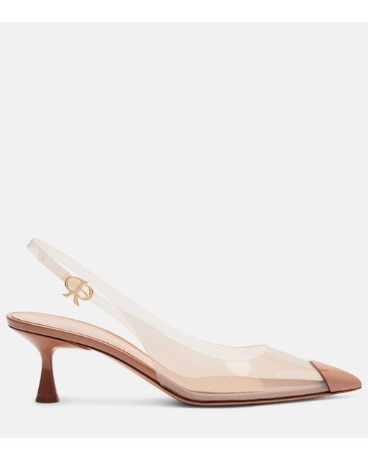 Gianvito Rossi Pink Diana 55 Slingback Pumps