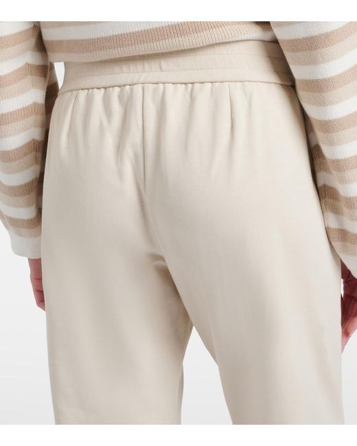 Brunello Cucinelli Natural Monili Cotton Sweatpants