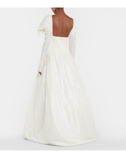 Danielle Frankel White Bridal Tabitha Silk Gown