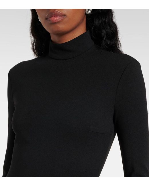 Solace London Black Payton Crepe Minidress