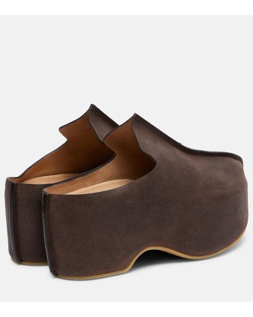 J.W. Anderson Brown Suede Platform Mules