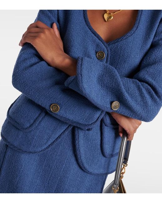 Etro Blue Blazer Aus Einem Wollgemisch