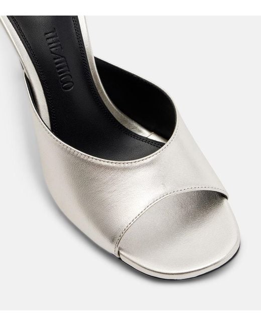 The Attico Betta 95 Metallic Leather Mules