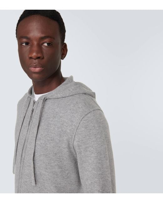 Sweat-shirt a capuche en laine et cachemire Allude pour homme en coloris Gray