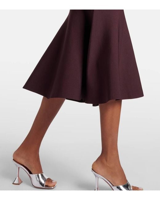 Roland Mouret Purple Off-Shoulder-Midikleid