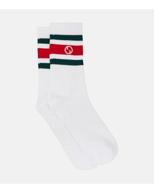 Gucci White Socken Interlocking G