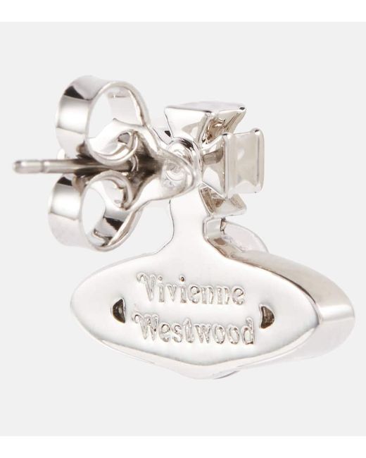 Vivienne Westwood Metallic Ohrringe Pina Bas Relief mit Kristallen