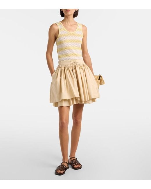 Loewe Natural Paula's Ibiza Cotton Poplin Miniskirt