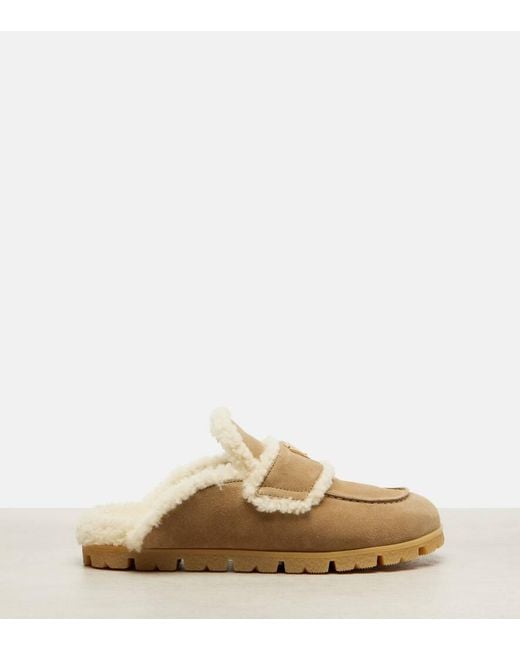 Mules di Prada in Natural