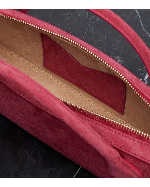 Alaïa Red Le Teckel Small Suede Clutch