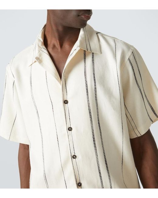 Camicia A Righe di Commas in Natural da Uomo