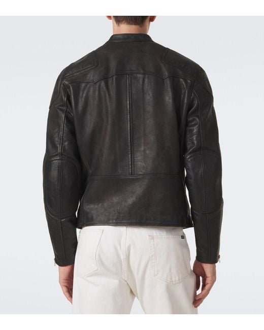 RRL Black Watts Leather Jacket for men