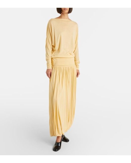 Totême  Natural Draped Jersey Top