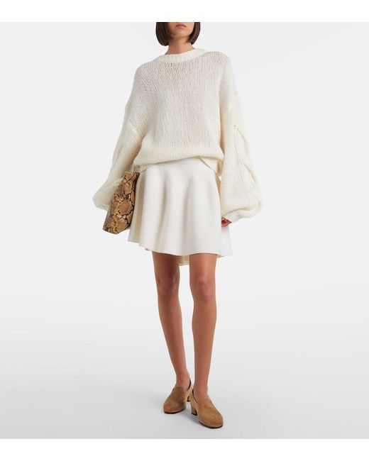Lisa Yang White Runi Open-Knit Cashmere And Silk Sweater