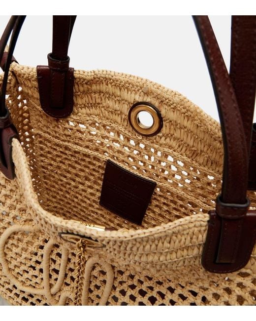 Chloé Metallic X Made For A Iconic Raffia Shoulder Bag