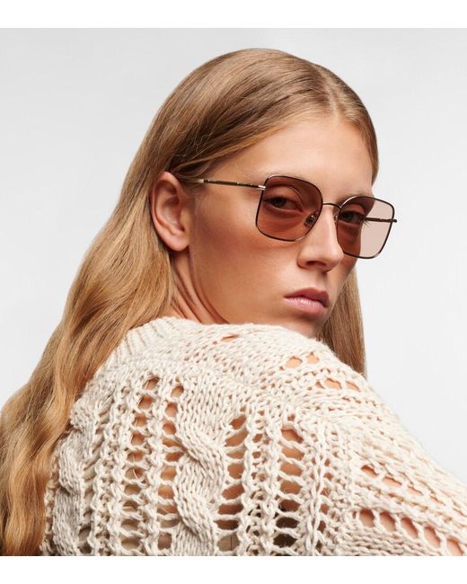 Brunello Cucinelli Natural Timeless Reflections Square Sunglasses