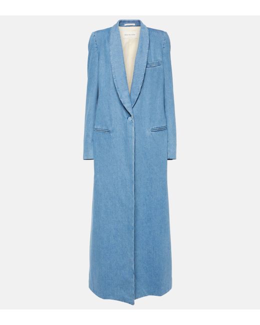 Dries Van Noten Blue Denim Coat