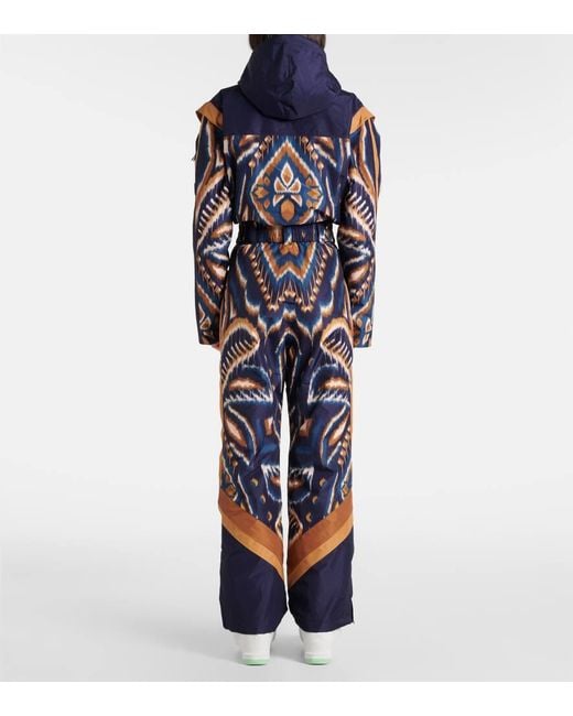 Farm Rio Blue Pineapple Ikat Ski Suit