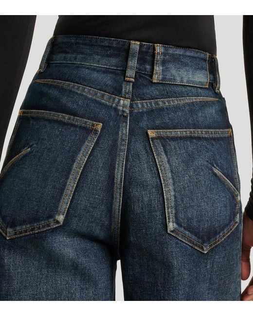 Alaïa Blue Faded Wide-Leg Jeans