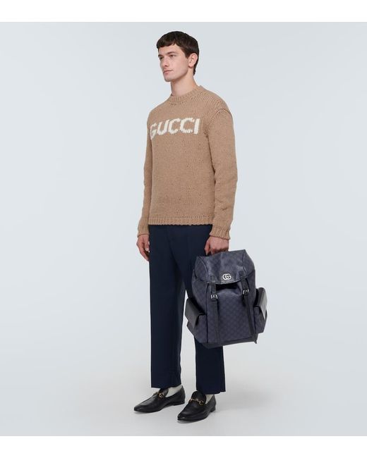 Gucci Rucksack Ophidia GG Medium aus Leder in Blue für Herren