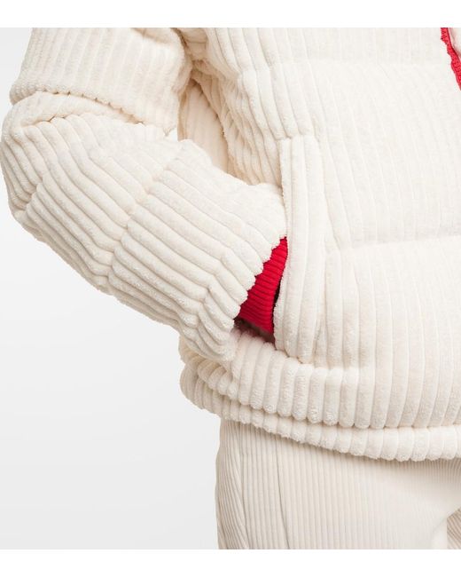 Perfect Moment White Jumbo Corduroy Down Jacket