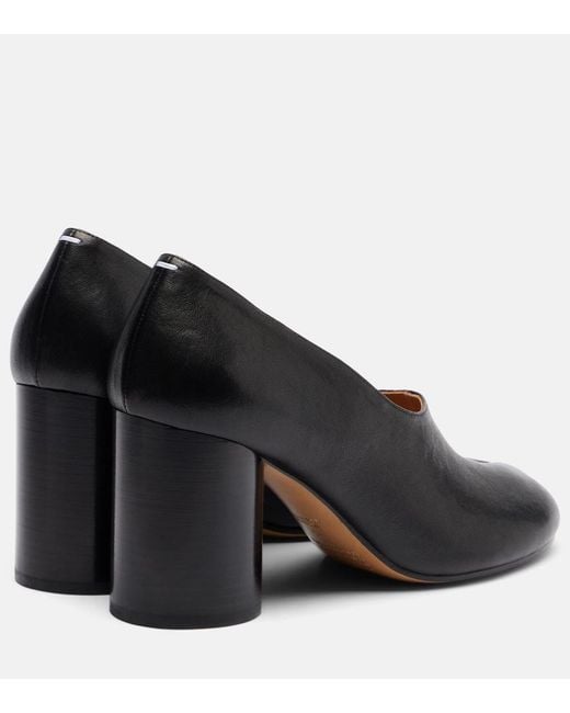 Maison Margiela Black Tabi 80 Leather Pumps