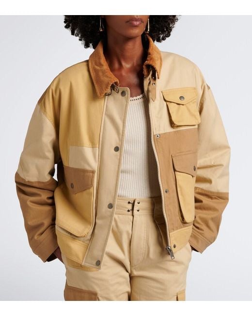 Isabel Marant Natural Risla Patchwork Cotton Jacket