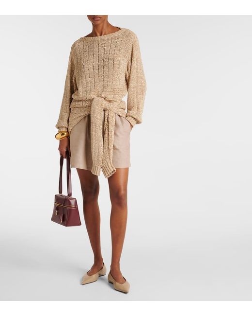 Loro Piana Perth Linen Shorts in Natural Lyst